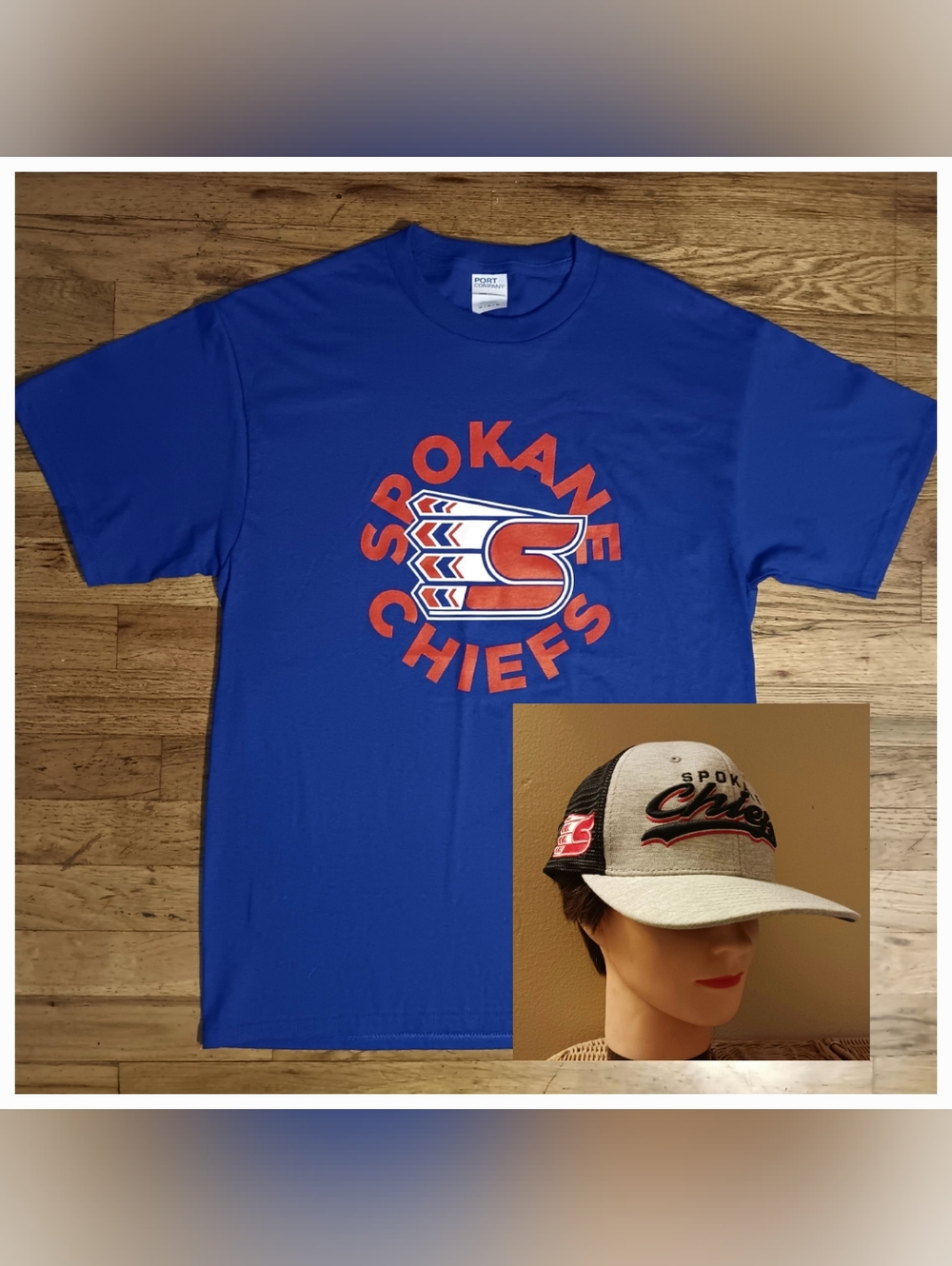 Spokane Chiefs Hockey t shirt Mesh Trucker Cap Homer Fan Pack